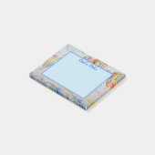 カラフルな熱気球の水彩画アートデザイン ポストイット (アングル)