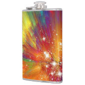 カラフルな爆発の携帯酒器 フラスク (左)