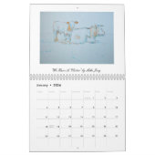 カラフルな牛絵画カレンダー カレンダー (1月 2026)