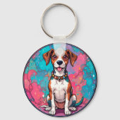 🐶 カラフルな犬のデザインの日常使いアイテム 🐶 キーホルダー (裏面)