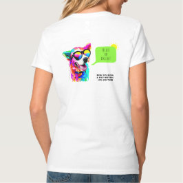 カラフルな犬のペットシッター Tシャツ