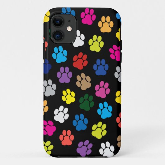 カラフルな犬の足のiPhone 5の箱 Case-Mate iPhoneケース (裏面)