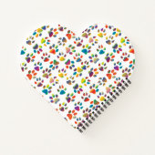 カラフルな犬の足跡ノートブック ノートブック (裏面)