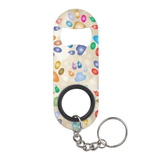 カラフルな犬の足跡,ボケ キーホルダー栓抜き (裏面)
