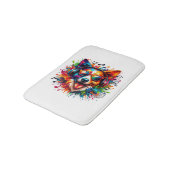 カラフルな犬ビート バスマット (アングル)