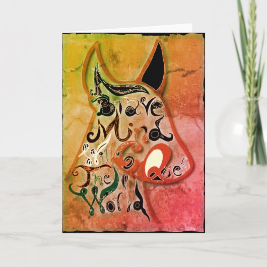 カラフルな犬：勇気ある心が世界を制覇する サンキューカード (正面)