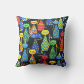 カラフルな猫とねずみ クッション (裏面)