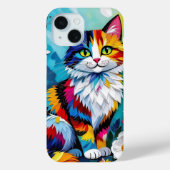 カラフルな猫と蝶々 Case-Mate iPhoneケース (裏面)