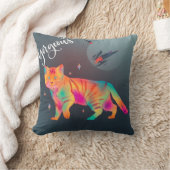 カラフルな猫のクリップアート クッション (ブランケット)