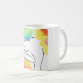 カラフルな猫のスケッチ コーヒーマグカップ (正面右)