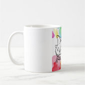 カラフルな猫のスケッチ コーヒーマグカップ (左)