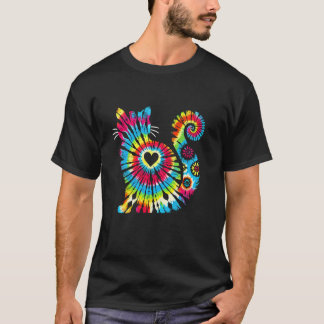 カラフルな猫のタイダイ ペット ママ パパ 愛好家 ニャー メンズ ウーマンズ Tシャツ