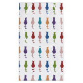 カラフルな猫のモノグラムのギフトバッグ スモールペーパーバッグ (裏面)