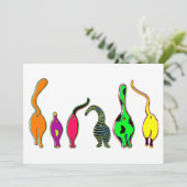 カラフルな猫の尻尾 招待状 (スタンド正面)