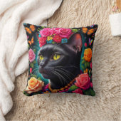 カラフルな猫の枕! クッション (ブランケット)