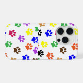 カラフルな猫の肉球のスマホケース iPhoneケース (裏面横)