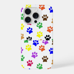カラフルな猫の肉球のスマホケース iPhone 15 PROケース