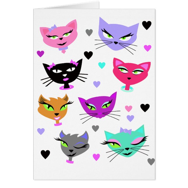 カラフルな猫 (正面)