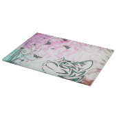 カラフルな猫 カッティングボード (角)