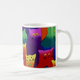 カラフルな猫 コーヒーマグカップ