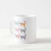カラフルな猫 コーヒーマグカップ (正面左)