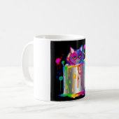 カラフルな猫 コーヒーマグカップ (正面左)