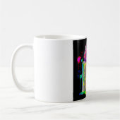 カラフルな猫 コーヒーマグカップ (左)