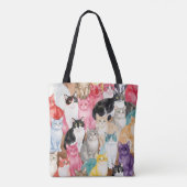 カラフルな猫 トートバッグ (裏面)