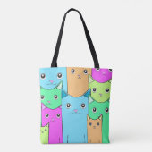 カラフルな猫 トートバッグ (裏面)
