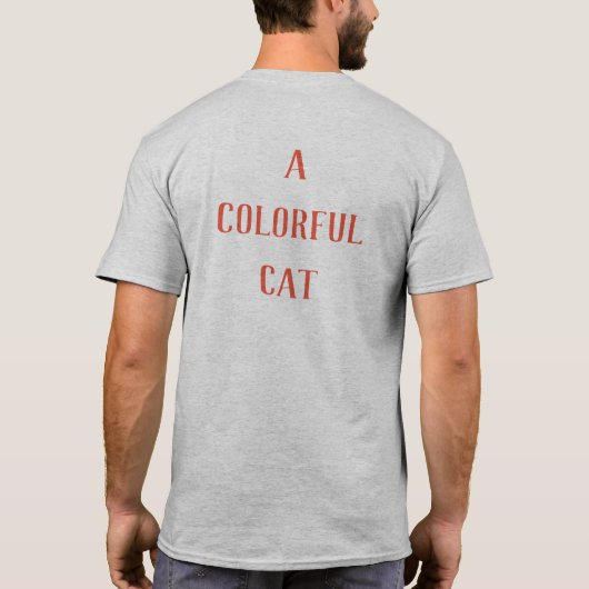 カラフルな猫#3 Tシャツ (裏面)