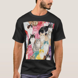 カラフルな猫 Tシャツ