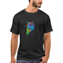 カラフルな猫Tシャツ