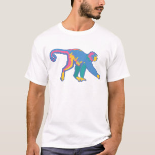 カラフルな猿 Tシャツ