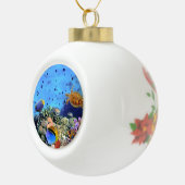 カラフルな珊瑚礁の生き物 セラミックボールオーナメント (右)