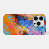 カラフルな現代抽象ポスター iPhoneケース (裏面横)