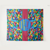 カラフルな球ピットの球の球ピット部屋の装飾 タペストリー (正面(横))