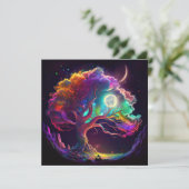 カラフルな生命の木 月 銀河 ファンタジー 招待状 (スタンド正面)