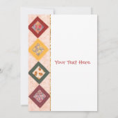 カラフルな生地パターン 招待状 (裏面)