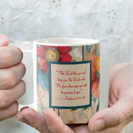 カラフルな田舎風の花の祝福マグ コーヒーマグカップ