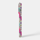 カラフルな田舎風の花柄 レトロ iPhoneケース (左側面)