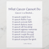 カラフルな癌の天使のフライヤー チラシ (裏面)