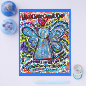 カラフルな癌の天使のフライヤー チラシ (シングル)