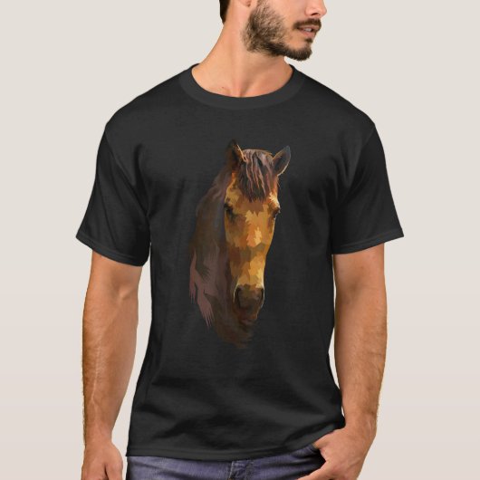 カラフルな皮肉屋の馬 グラフィック Tシャツ (正面)