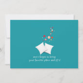 カラフルな眠る猫のスリーパー パーティーの写真招待状 招待状 (裏面)