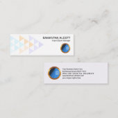 カラフルな矢じりの三角形の貨物促進 スキニー名刺 (正面/裏面)