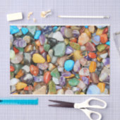 カラフルな石、小石、石 薄葉紙 (クラフト)