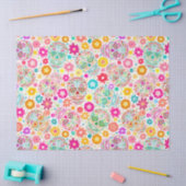 カラフルな砂糖のスカルの花のフェスタのティッシュペーパー 薄葉紙 (クラフト)