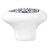 カラフルな砂糖のスカル セラミックノブ (側面)