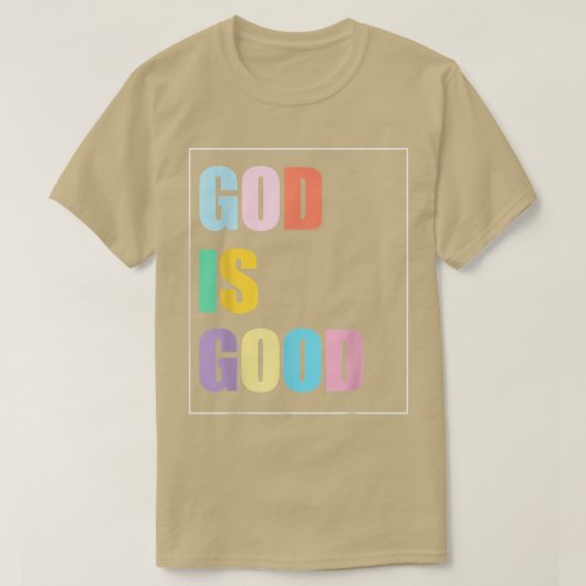 カラフルな神はすばらしい Tシャツ (デザイン正面)