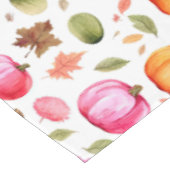 カラフルな秋のカボチャ エレガント テーブルクロス (アングル)